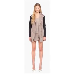 SOIA & KYO Colorblock Trench Coat XS